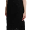 Dolce & Gabbana Women's Elegant Black Lace Sheath Knee-Length Dress
