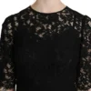 Dolce & Gabbana Women's Elegant Black Lace Sheath Knee-Length Dress