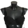 Dolce & Gabbana Women's Elegant Black Lace Silk Bra