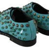 Dolce & Gabbana Women's Elegant Blue Crystal-Embellished Flats