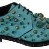 Dolce & Gabbana Women's Elegant Blue Crystal-Embellished Flats