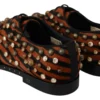 Dolce & Gabbana Women's Tiger Pattern Crystal Embellished Flats
