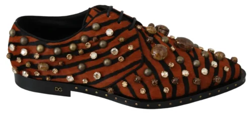 Dolce & Gabbana Women's Tiger Pattern Crystal Embellished Flats