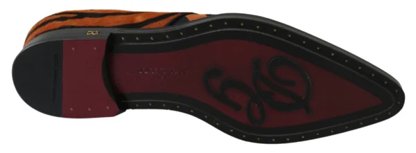 Dolce & Gabbana Women's Tiger Pattern Dress Shoes with Pony Hair