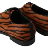 Dolce & Gabbana Women's Tiger Pattern Dress Shoes with Pony Hair