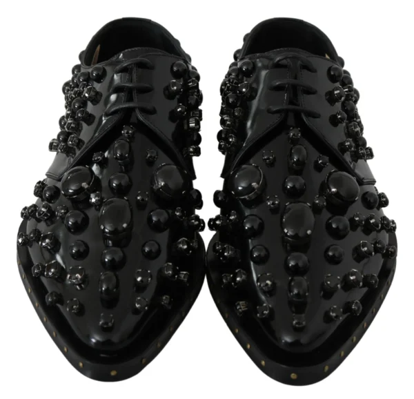 Dolce & Gabbana Women's Elegant Black Dress Shoes with Crystals