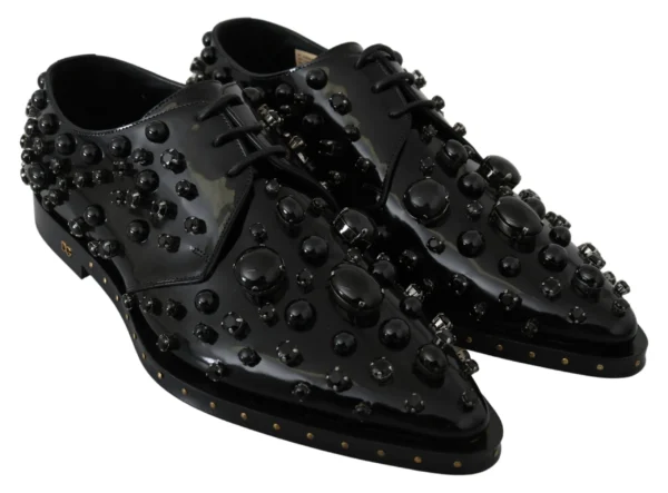 Dolce & Gabbana Women's Elegant Black Dress Shoes with Crystals