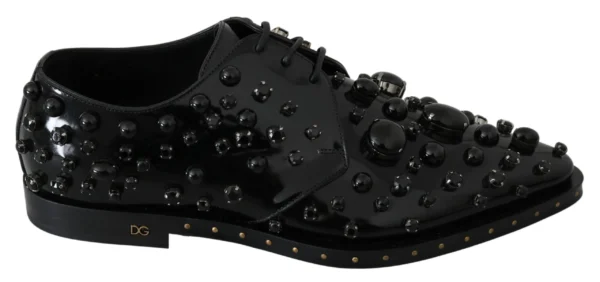 Dolce & Gabbana Women's Elegant Black Dress Shoes with Crystals