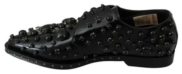 Dolce & Gabbana Women's Elegant Black Dress Shoes with Crystals