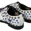 Dolce & Gabbana Women's Elegant White Leather Dress Shoes With Crystals