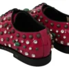 Dolce & Gabbana Women's Fuchsia Pink Crystal Patent Flats