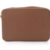 Michael Kors Women's Jet Set Large East West Saffiano Leather Crossbody Bag Handbag (Luggage Solid/Gold)