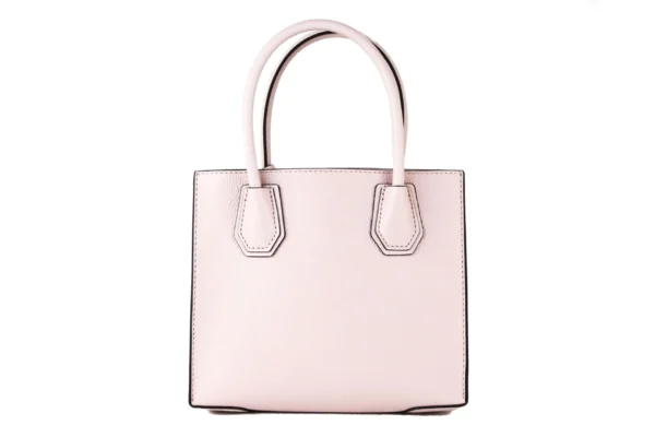 Michael Kors Women's Mercer Medium Leather Messenger Crossbody Handbag (Powder Blush Solid)
