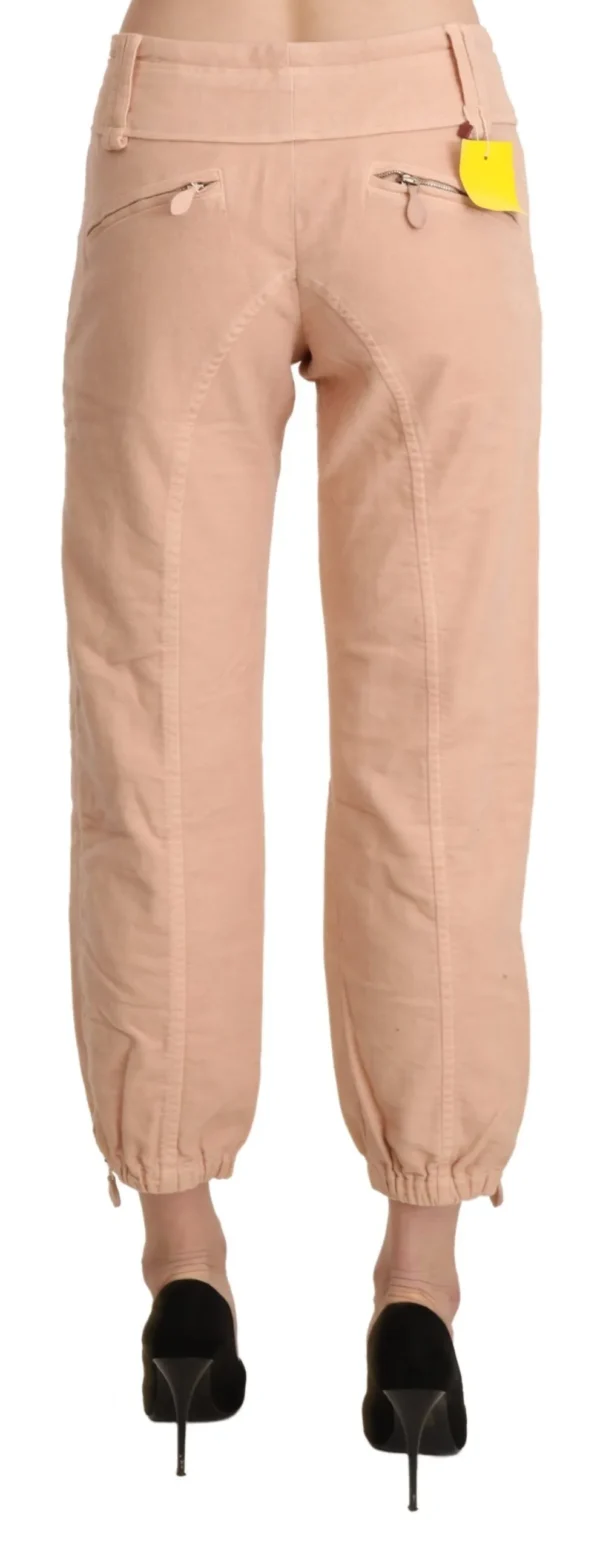Ermanno Scervino Women's Chic Beige Cropped Cotton Pants