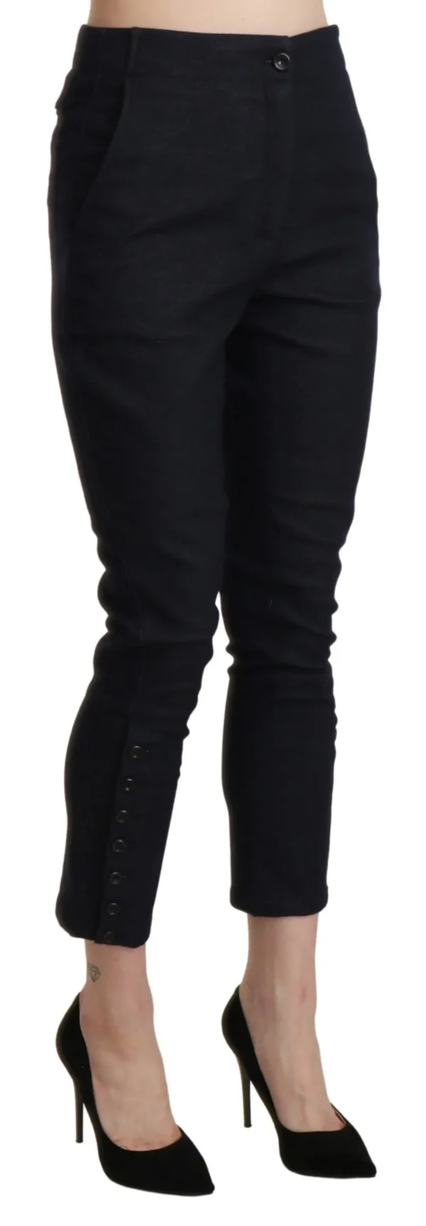 Ermanno Scervino Women's Chic High Waist Cropped Capri Pants