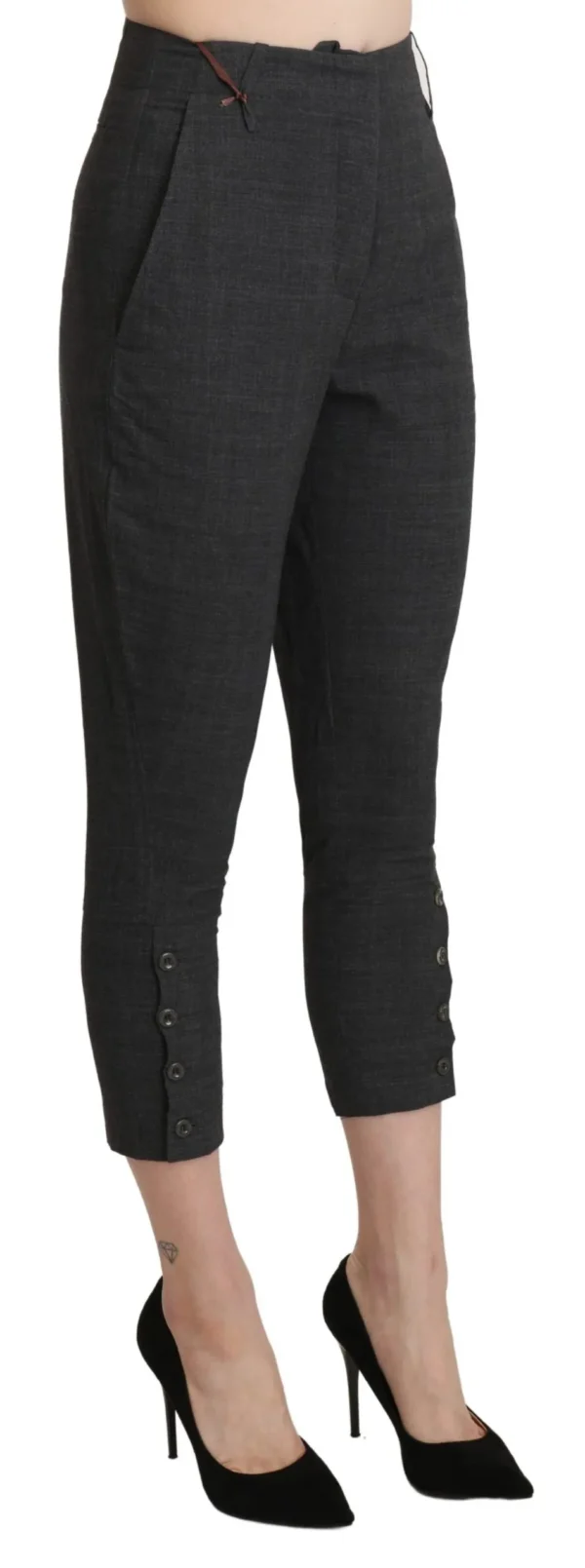 Ermanno Scervino Women's Chic High Waist Capri Cropped Pants