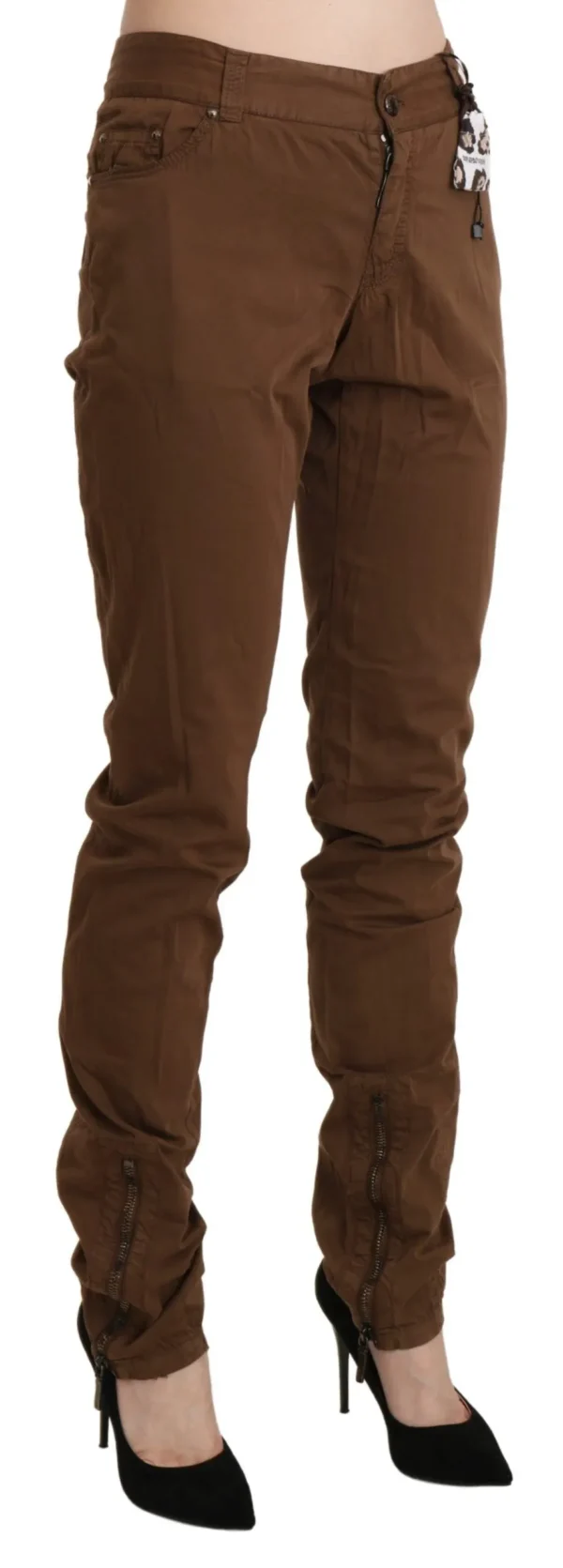 Ermanno Scervino Women's Chic High Waist Skinny Cotton Trousers