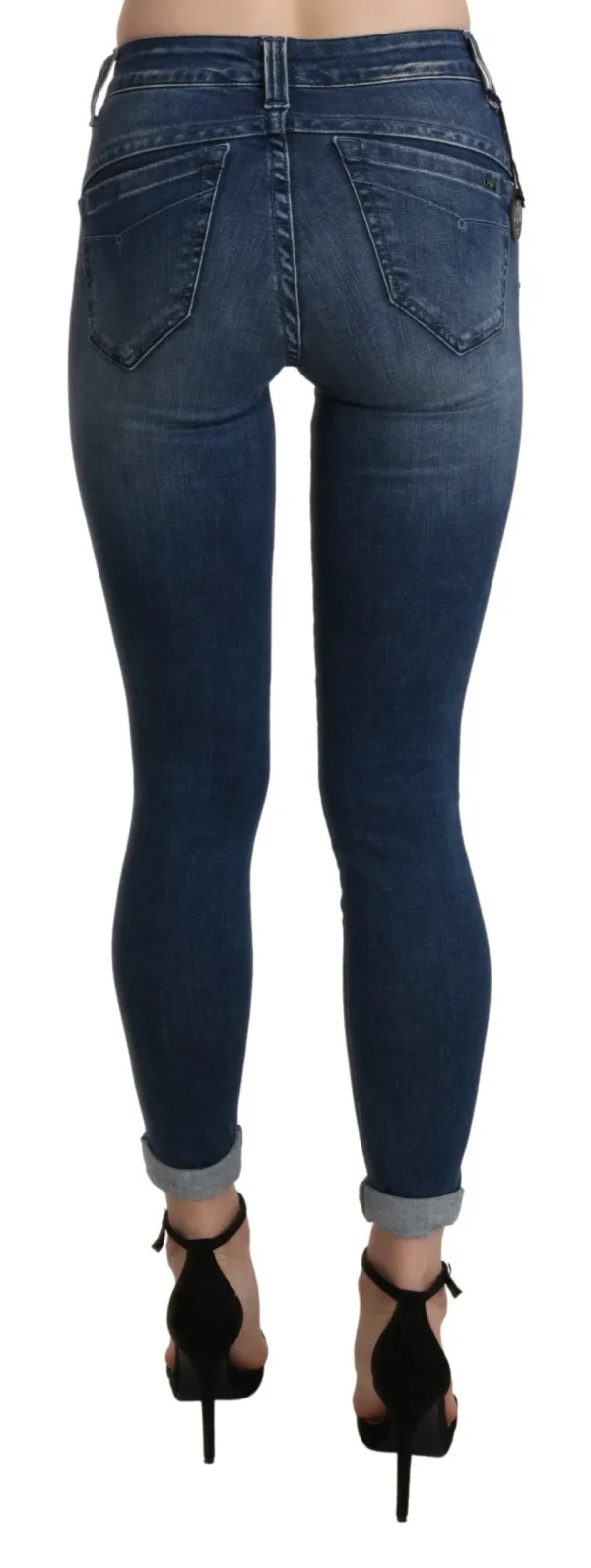 Ermanno Scervino Women's Chic Blue High Waist Cropped Jeans