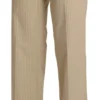 Ermanno Scervino Women's Chic Beige High-Waist Wide Leg Pants