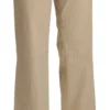 Ermanno Scervino Women's Chic Beige High-Waist Wide Leg Pants