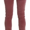 Ermanno Scervino Women's Chic Red Mid Waist Skinny Trousers