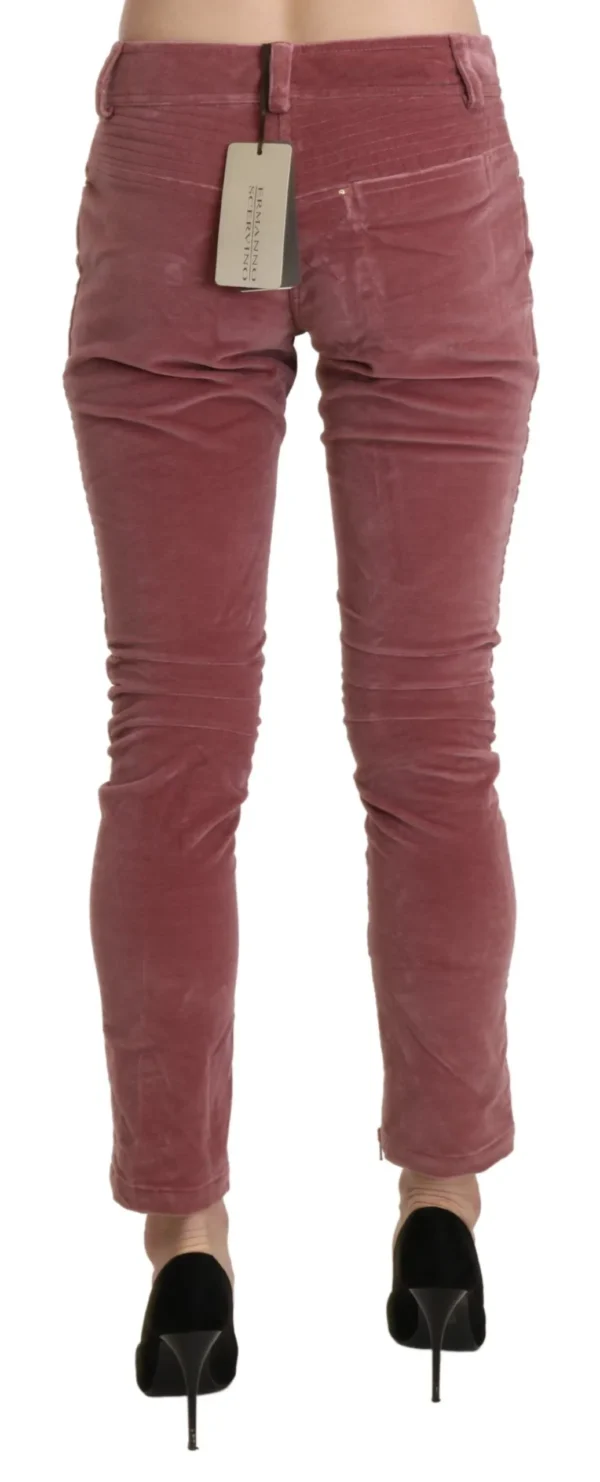 Ermanno Scervino Women's Chic Red Mid Waist Skinny Trousers
