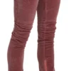 Ermanno Scervino Women's Chic Red Mid Waist Skinny Trousers