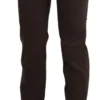 Ermanno Scervino Women's Chic Brown Mid Waist Skinny Trousers