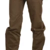 Ermanno Scervino Women's Chic Brown Mid Waist Straight Trousers
