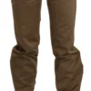 Ermanno Scervino Women's Chic Brown Mid Waist Straight Trousers