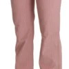 Ermanno Scervino Women's Chic Pink Mid Waist Straight Trousers