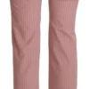 Ermanno Scervino Women's Chic Pink Mid Waist Straight Trousers