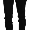 Acht Women's Chic High Waist Cropped Black Jeans