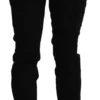 Acht Women's Chic High Waist Cropped Black Jeans