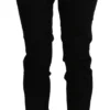 Acht Women's Chic High Waist Cropped Black Jeans