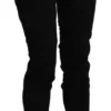 Acht Women's Chic High Waist Cropped Black Jeans