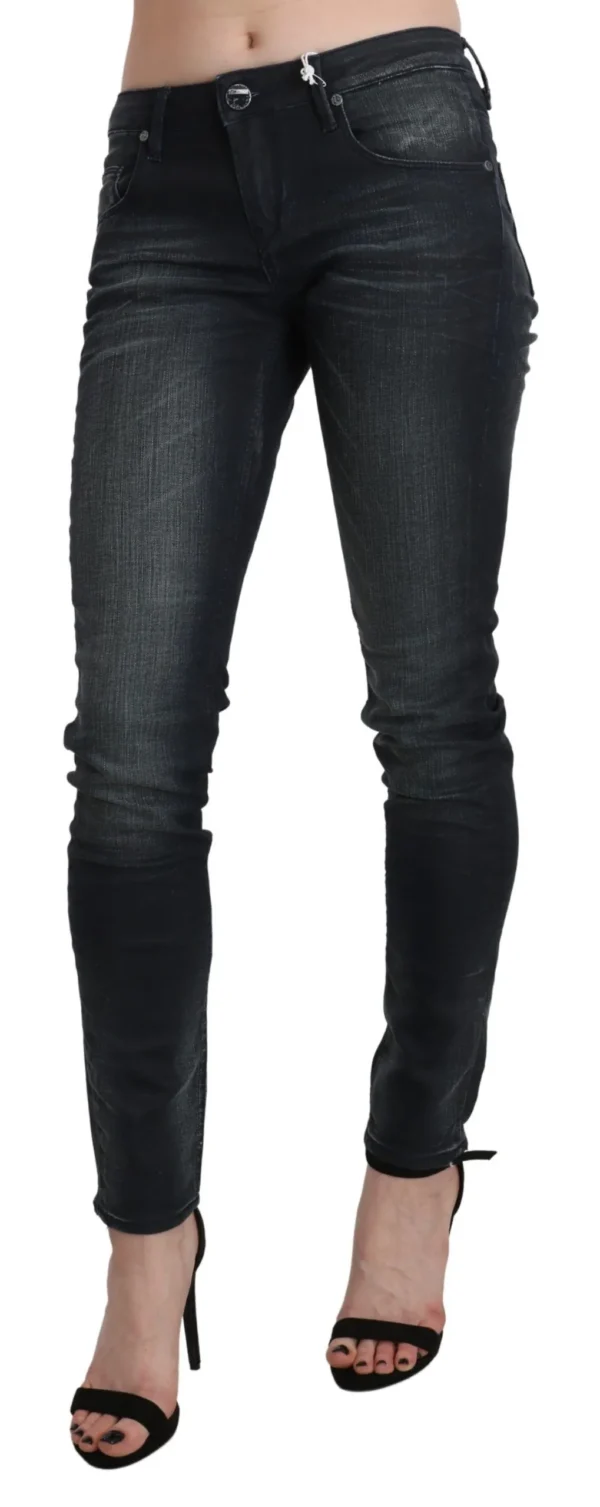 Acht Women's Chic Blue Washed Skinny Denim Jeans