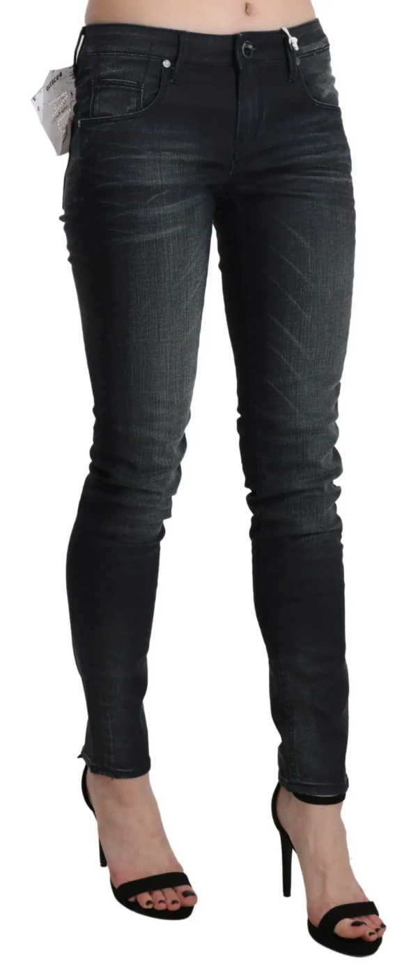 Acht Women's Chic Blue Washed Skinny Denim Jeans