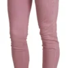 Acht Women's Chic Pink Mid Waist Skinny Jeans