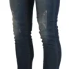 Acht Women's Chic Blue Washed Skinny Cropped Jeans