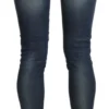 Acht Women's Chic Blue Washed Skinny Cropped Jeans