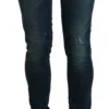 Acht Women's Sleek Low Waist Skinny Denim - Blue Washed