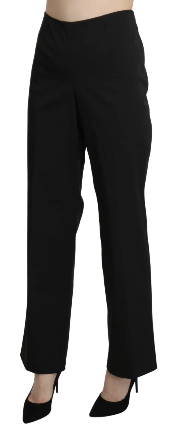 BENCIVENGA Women's Elegant High Waist Straight Black Pants