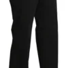 BENCIVENGA Women's Elegant High Waist Straight Black Pants