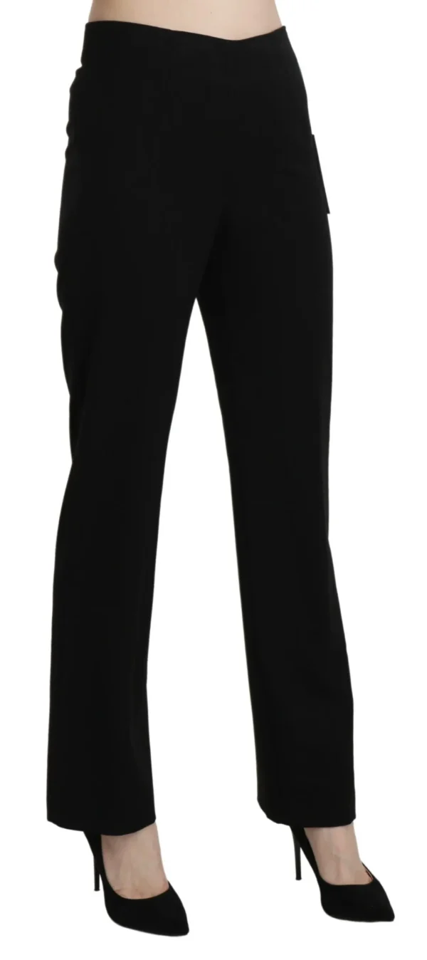 BENCIVENGA Women's Elegant Black High Waist Straight Pants