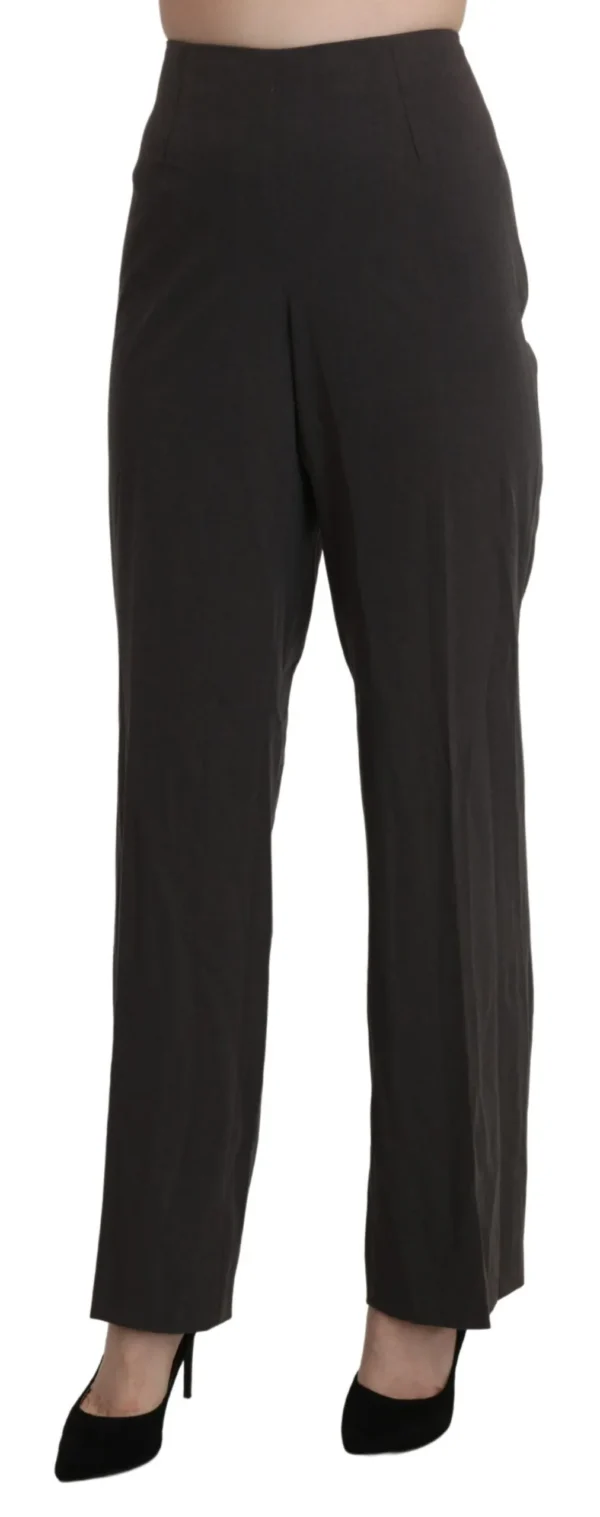 BENCIVENGA Women's Elevated Gray High-Waist Straight Pants