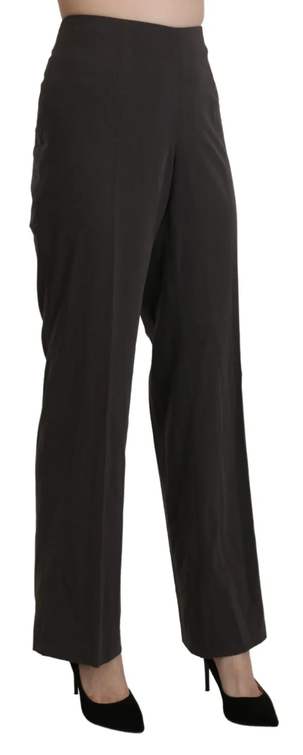 BENCIVENGA Women's Elevated Gray High-Waist Straight Pants