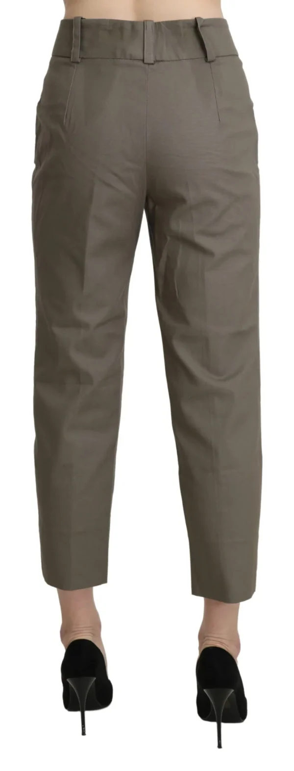BENCIVENGA Women's Elegant High Waist Cropped Pants in Gray