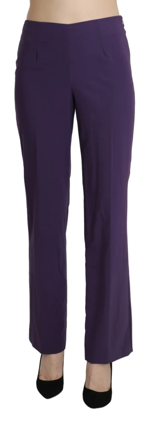BENCIVENGA Women's Elegant High Waist Violet Straight Pants