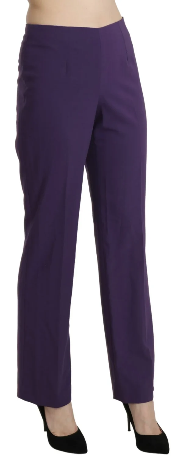 BENCIVENGA Women's Elegant High Waist Violet Straight Pants